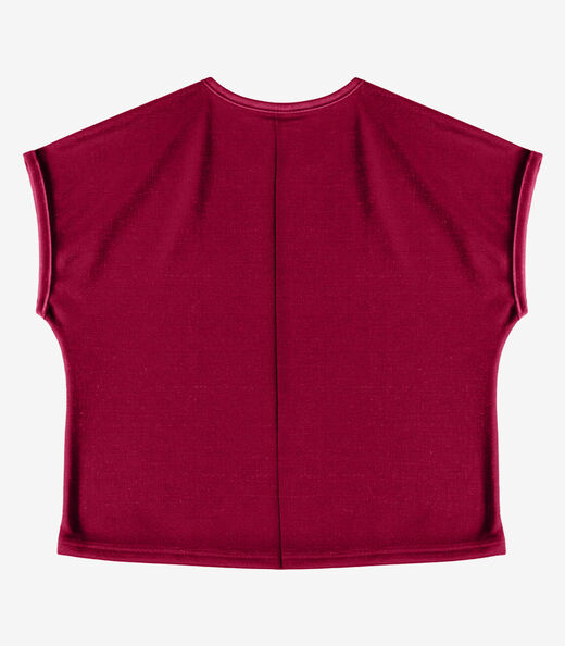 Blusa Feminina Manga Cavada Infinita Cor Vermelho