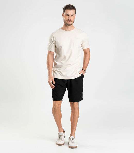 Camiseta Masculina Básica Diametro Bege