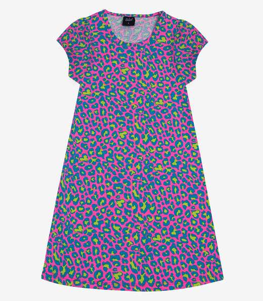 Vestido Menina Estampado Infantil Rovitex Kids Azul