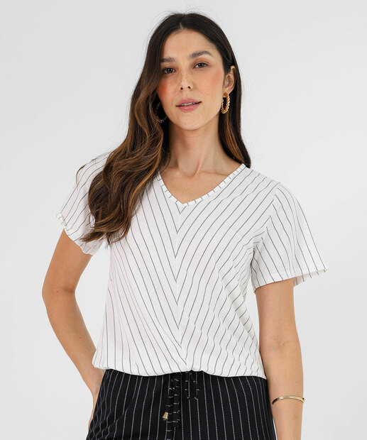 Image_Blusa Feminina Listrada Branca Decote V Marisa Branca