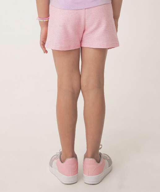 Short Infantil Clochard Textura Tam 4 a 10