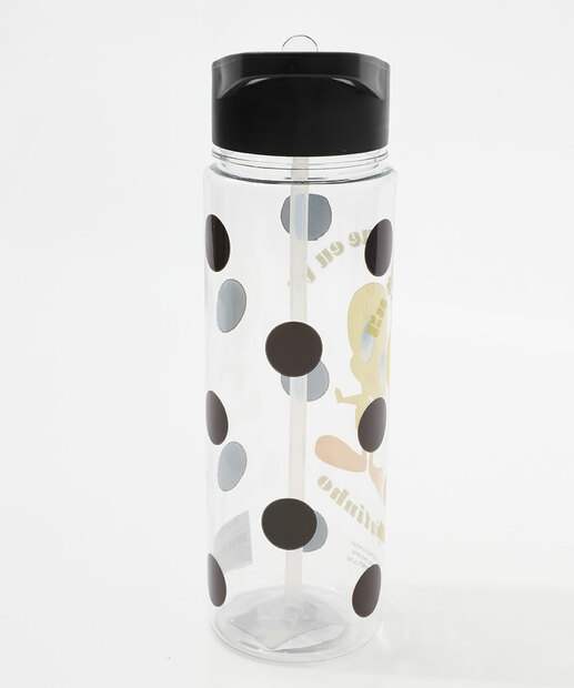 Garrafa Squeeze Estampa Piu Piu 680ML Preto