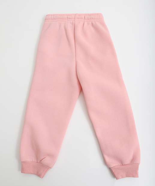 Calça Infantil Moletom Flanelado Marisa Tam 1 a 3 Rosa