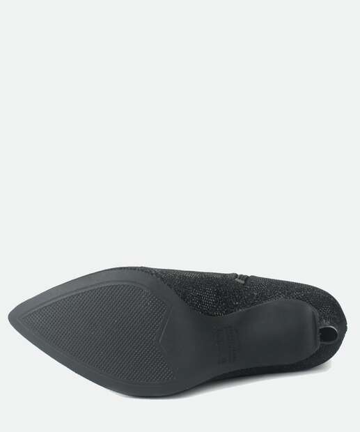 Bota Feminina Cano Curto Brilho Salto Fino Dakota