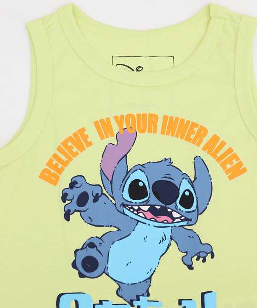 Regata Infantil Stitch Tam 1 a 3 Verde