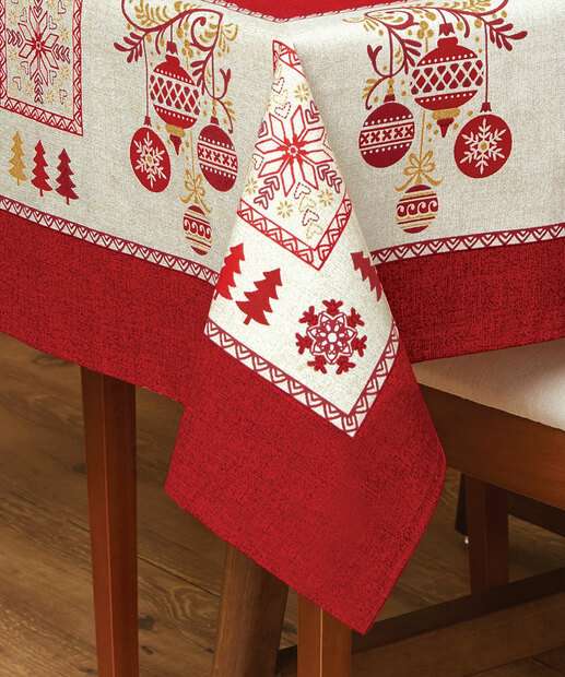 Toalha de Mesa Quadrada Estampa Natal Lepper 