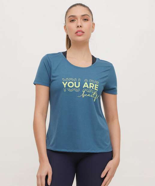 Blusa Feminina Fitness Estampada Marisa