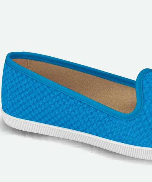 Sapatilha Feminina Slipper Bico Redondo Estampada Moleca