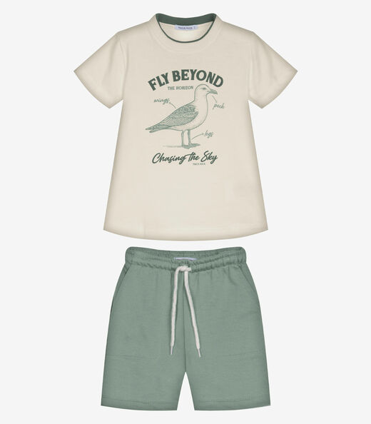Image_Conjunto Infantil Camiseta Com Bermuda Trick Nick Bege