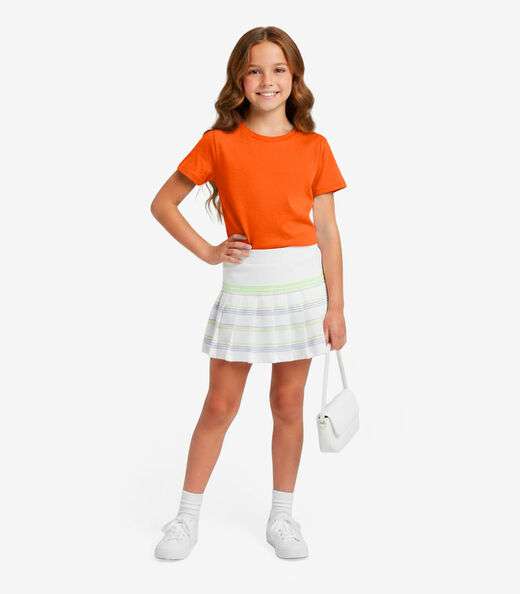 Image_Blusa Básica Infantil Manga Curta Lisa Soletex Laranja