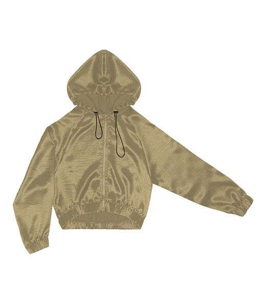 Jaqueta Juvenil Corta Vento Com Capuz Minty Amarelo