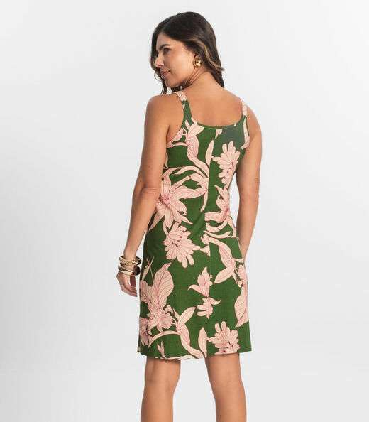 Vestido Estampado Rovitex Verde