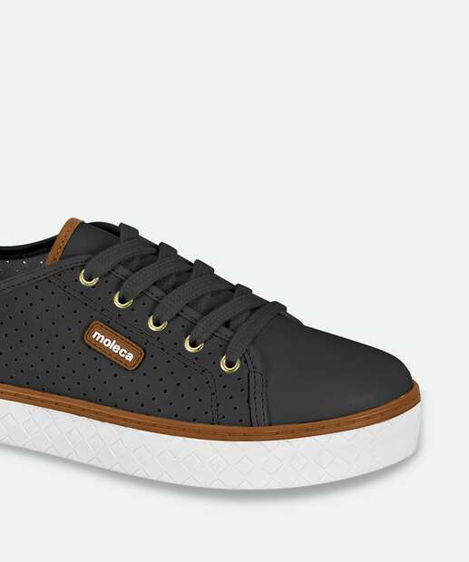 Tênis Casual Feminino Moleca Preto