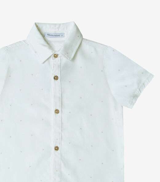 Camisa Infantil Masculina Gola Dupla Trick Nick Branco