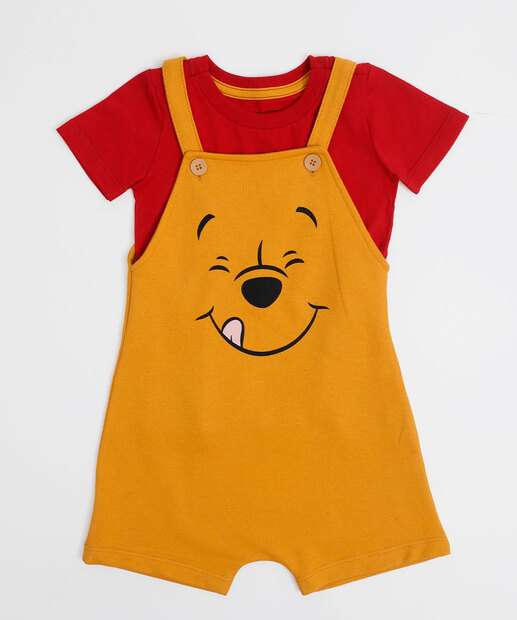 Conjunto Infantil Estampa Pooh Disney Tam 1 a 4 