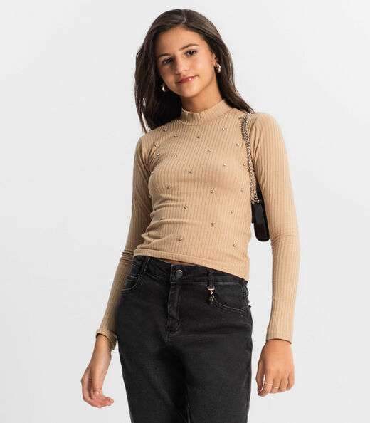 Image_Blusa Juvenil Feminina Em Ribana Minty Marrom