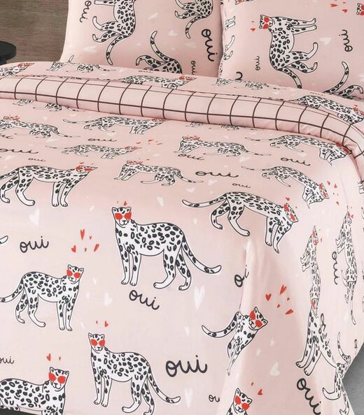 Jogo Capa De Edredom Casal 3 Peças Lar E Lazer Rosa