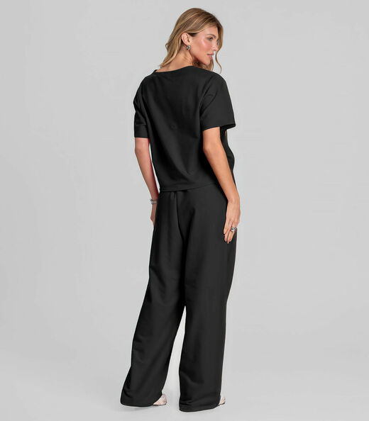 Conjunto Feminino em Molecotton Dianna Preto