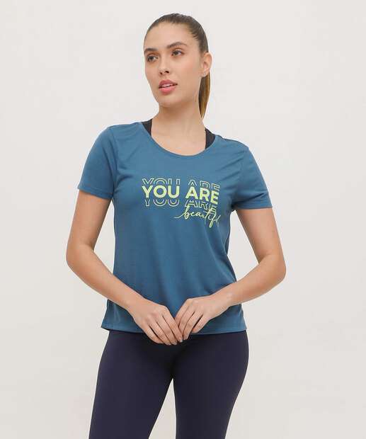Blusa Feminina Fitness Estampada Marisa