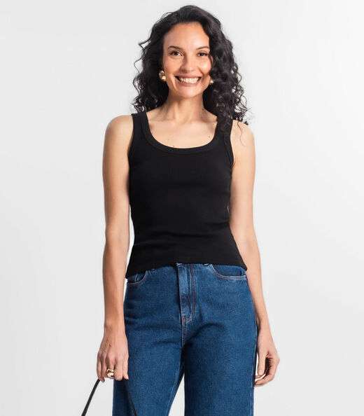 Regata Feminina Básica Select Preto