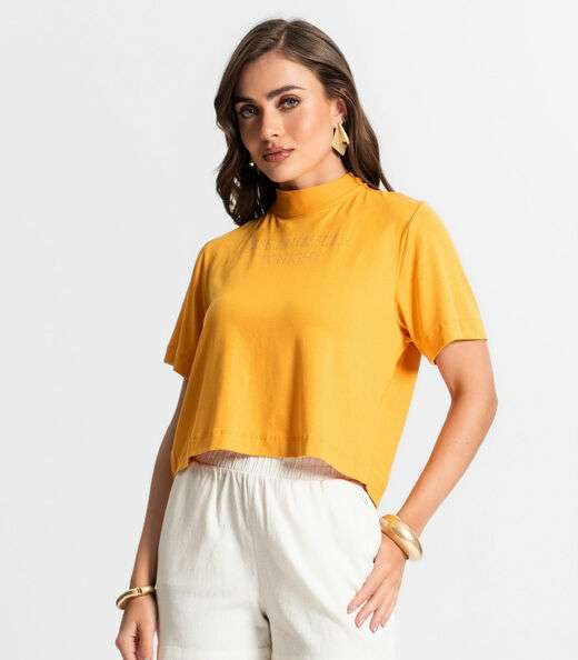 Blusa Feminina Com Gola Alta Endless Amarelo