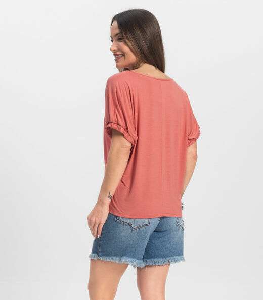 Blusa Viscose Infinita Cor Laranja