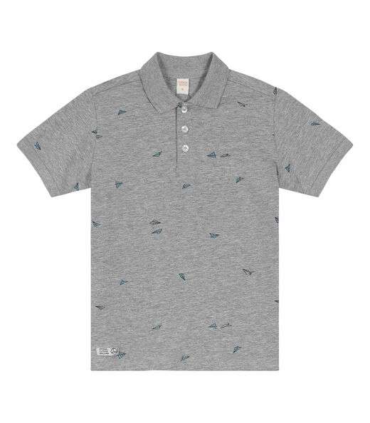 Camisa Polo Infantil Masculina Cotton Trick Nick Cinza