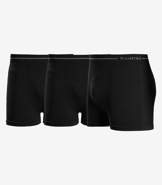 Image_Kit 3 Cuecas Boxer Lisa De Poliamida Diametro Preto
