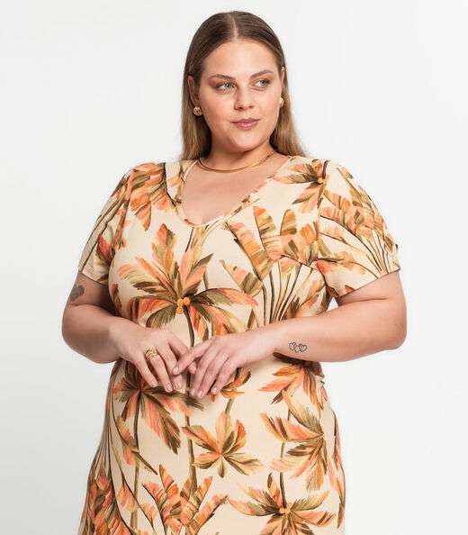 Vestido Plus Size Select Rosa