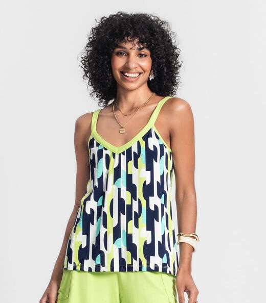 Regata Feminina Estampa Rovitex Verde