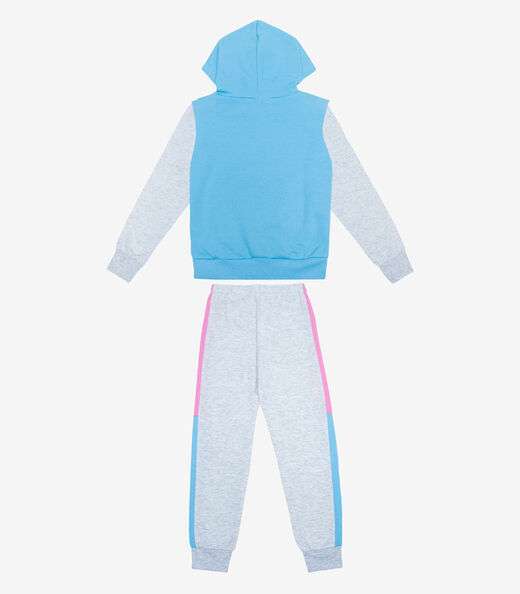 Conjunto Infantil Menina Blusão Com Calça Select Azul