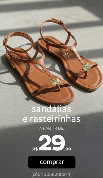 Sandálias e Rasteirinhas a partir de R$29,99