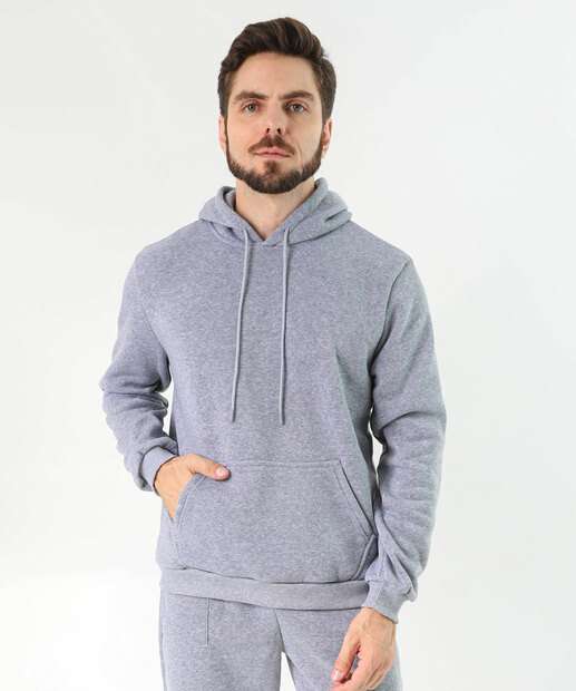 Image_Blusão Masculino Fitness Moletom Canguru Capuz MR Cinza