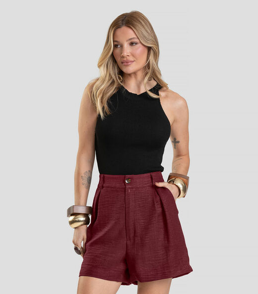 Image_Shorts Feminino em Tecido Dianna Vermelho