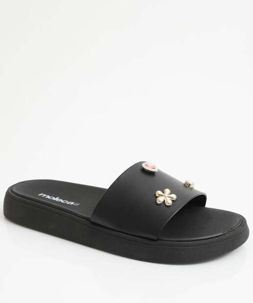 Image_Chinelo Feminino Slide Laço Moleca Preto