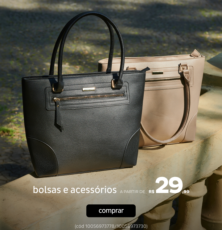 Bolsas e Acessórios a partir de R$29,99