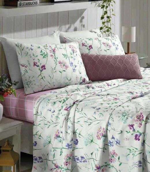 Jogo De Cama King 4 Peças Lar E Lazer Bege