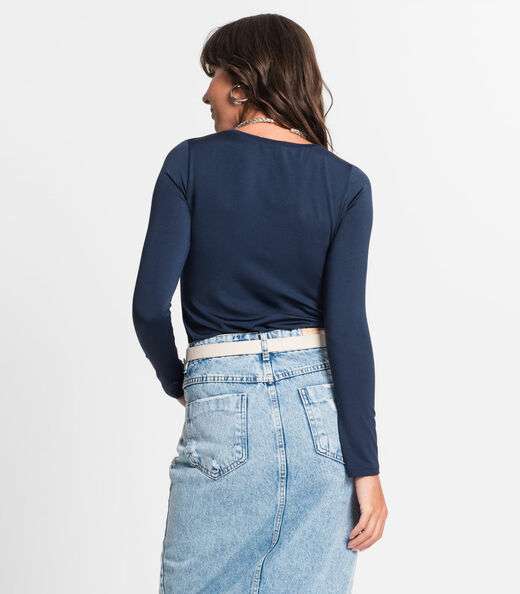 Blusa Feminina Térmica Com Fleece Interno Endless Azul