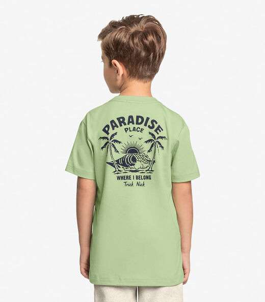 Camiseta Infantil Masculina Trick Nick Verde