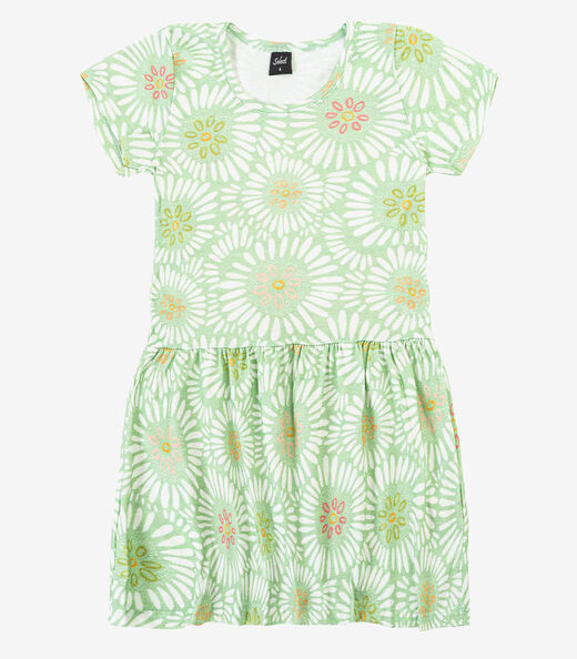 Vestido Infantil Meia Malha Select Verde