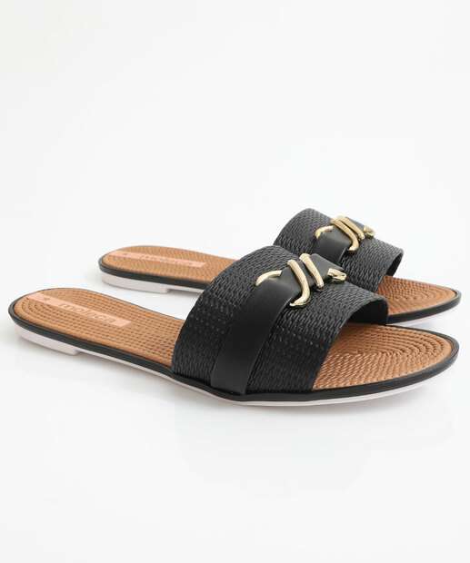 Rasteirinha Feminina Moleca Preto