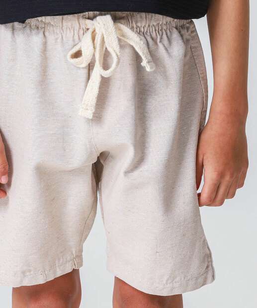 Bermudas Infantil Básica Marisa Tam 4 a 10 Bege