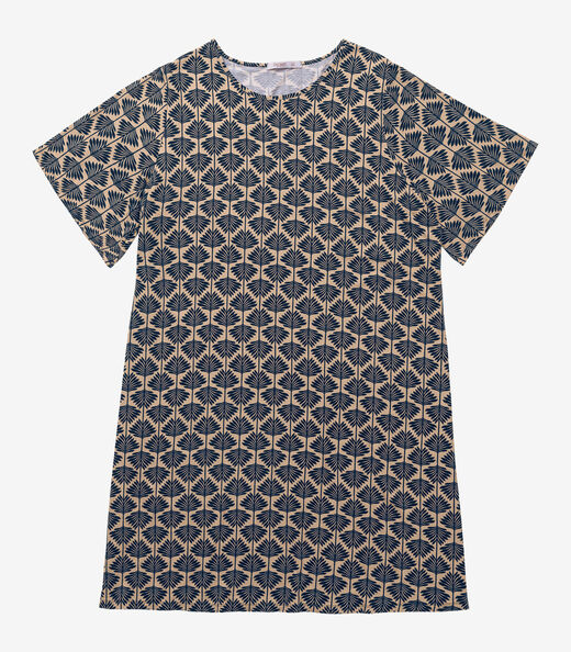 Vestido Estampado Plus Size Secret Glam Marrom