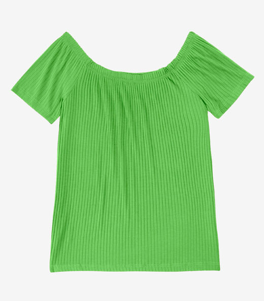 Blusa Feminina Canelada Infinita Cor Verde