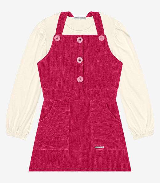 Conjunto Blusa Com Salopete Trick Nick Vermelho