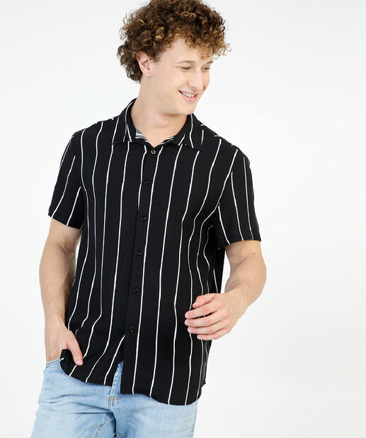 Camisa Masculina Listrada Manga Curta MR 