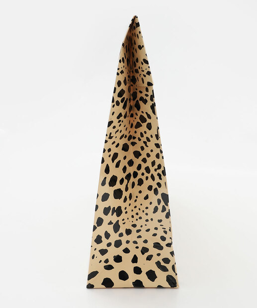 Embalagem Presente Sacola Animal Print Marisa Bege