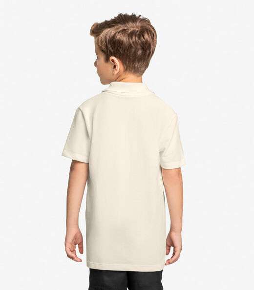 Camisa Polo Infantil Trick Nick Bege
