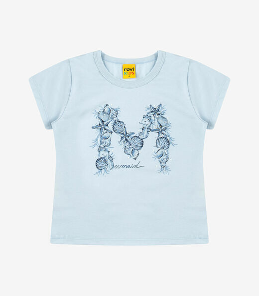 Blusa Feminina Meia Malha Rovi Kids Azul