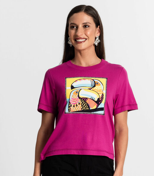 Camiseta Feminina Rovitex Roxo